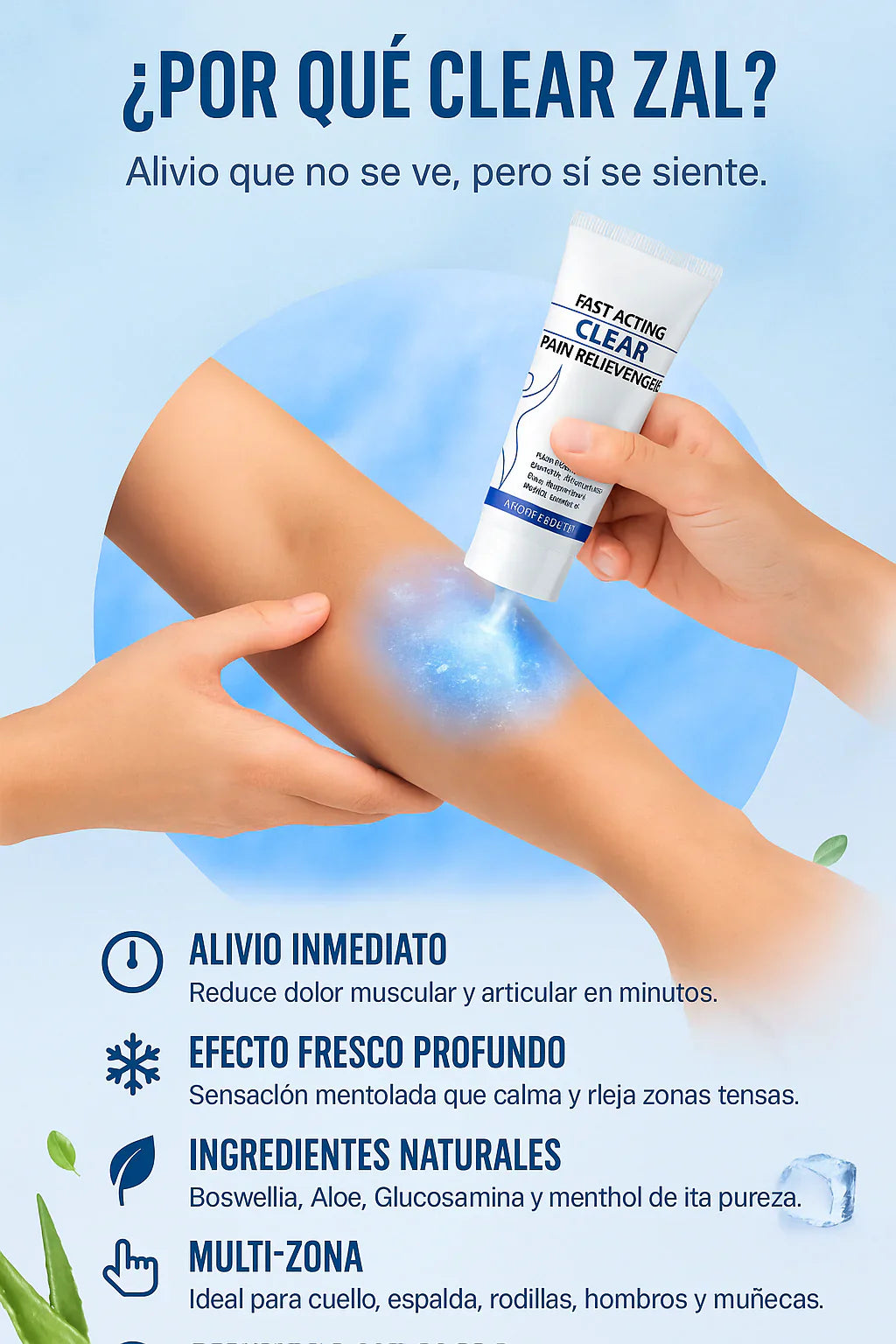 ClearZal™ | Crema para el Dolor Muscular y Articular