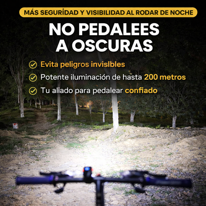 LumiRide Pro™ | Linterna para bicicleta 2 en 1
