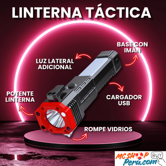 LumiTac® - Linterna Táctica 4 en 1 Pro