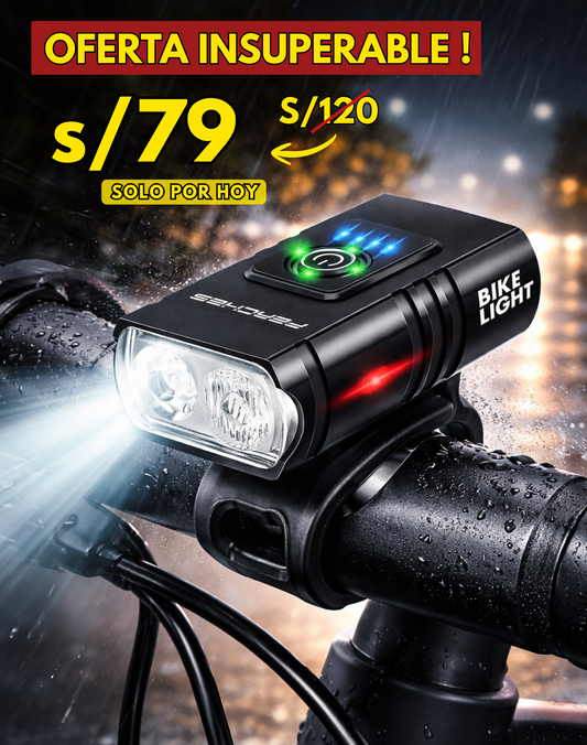 LumiRide Pro™ | Linterna para bicicleta 2 en 1